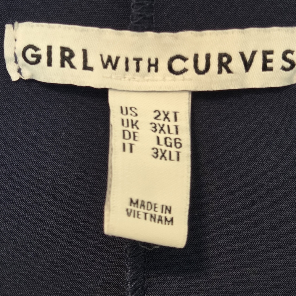 Girl With Curves Regular Knit Midi Dress with Flutter Sleeve Midnight SZ 2X - Picture 5 of 8